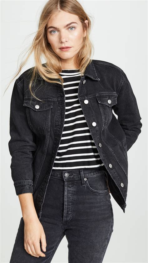 black denim jacket womens outfit